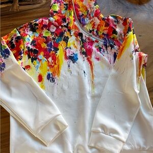 Colorful Abstract Print Sweatshirt